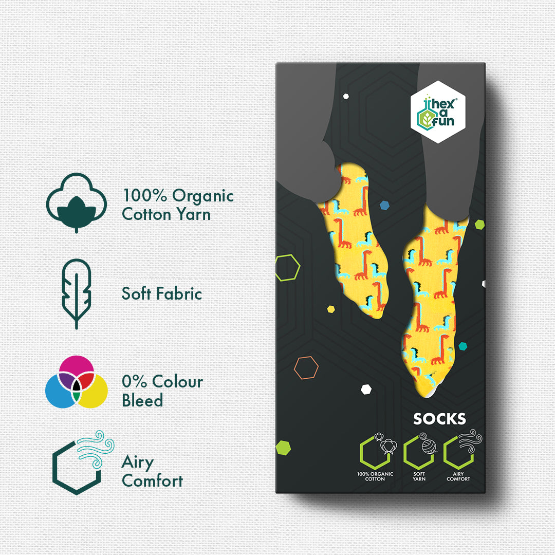 Animalholic Series 1! + Series 2! Unisex Socks, 100% Organic Cotton, Crew Length, Pack of 6