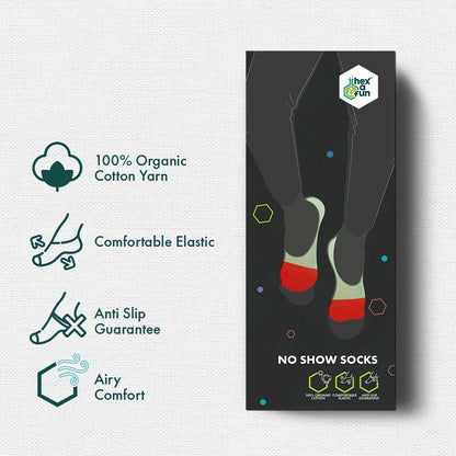 Art Attack! Unisex Socks, 100% Organic Cotton, No Show, Pack of 1