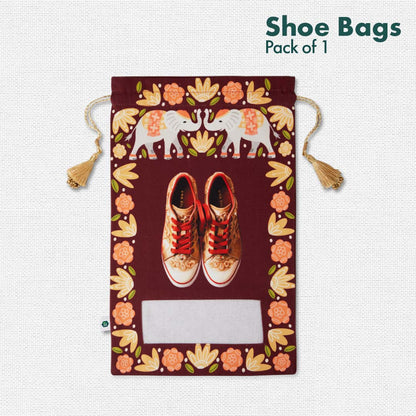 Bridal Kicks! Women's Wedding Shoe Bag, 100% Organic Cotton, Pack of 1