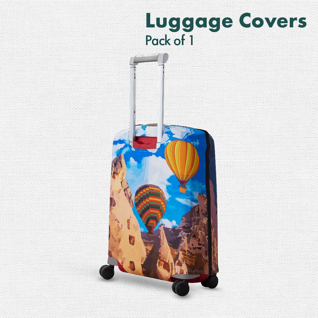 Turkish Delight! Luggage Cover, 100% Organic Cotton Lycra, Small Size, Pack of 1