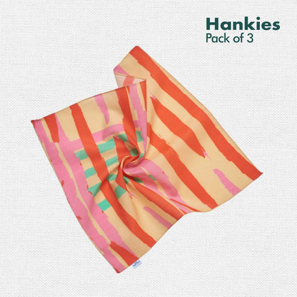 Abstract Of My Eye! Series 1! Women's Hankies, 100% Organic Cotton, Pack of 3