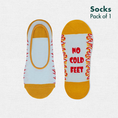 No Cold Feet! Unisex Socks, No Show, Pack of 1