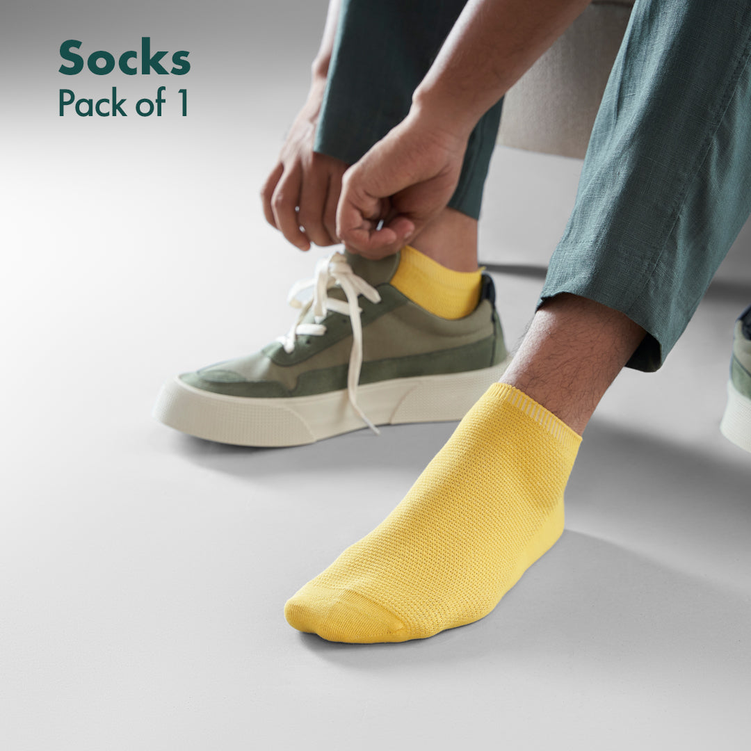 Lemonade! Unisex Socks, 100% Organic Cotton, Ankle Length, Pack of 1