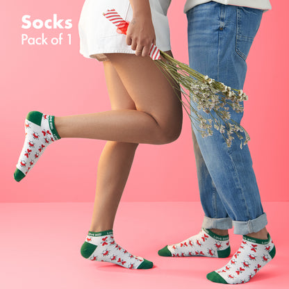 Love Bug! Unisex Socks, 100% Organic Cotton, Ankle Length, Pack of 1