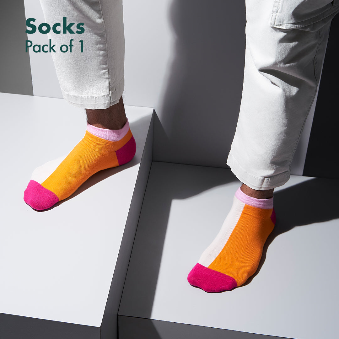 Paint The Town! Unisex Socks, 100% Organic Cotton, Ankle Length, Pack of 1
