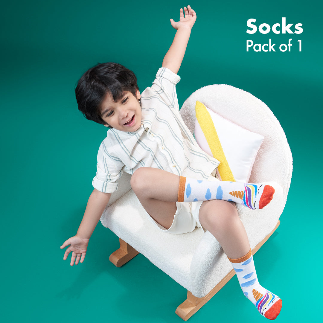 Magical Unicorn! Unisex Kid's Socks, 100% Bamboo, Crew length, Pack of 1