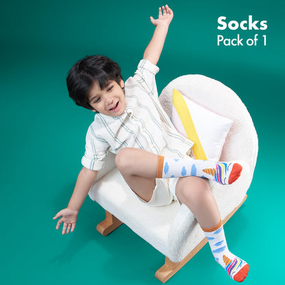 Magical Unicorn! Unisex Kid's Socks, 100% Bamboo, Crew length, Pack of 1