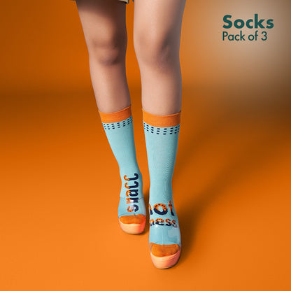 Wordle Series 1! Unisex Socks, 100% Organic Cotton, Crew Length, Pack of 3
