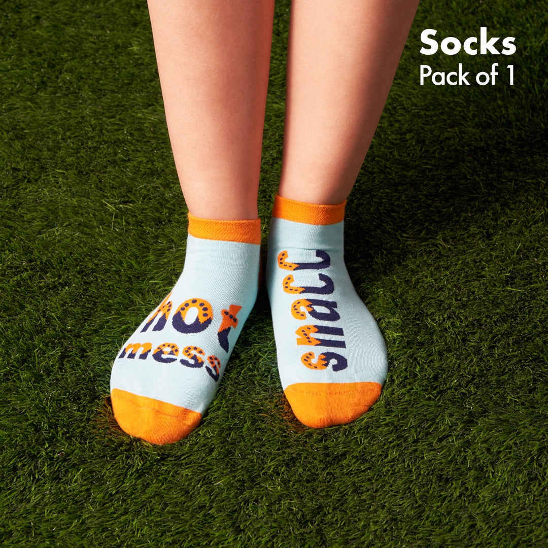 Snacc & Hotmess! Unisex Socks, 100% Organic Cotton, Ankle Length, Pack of 1