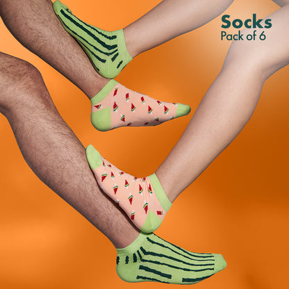 FOODgasm Series 1 + Series 2! Unisex Socks, Ankle Length, Pack of 6
