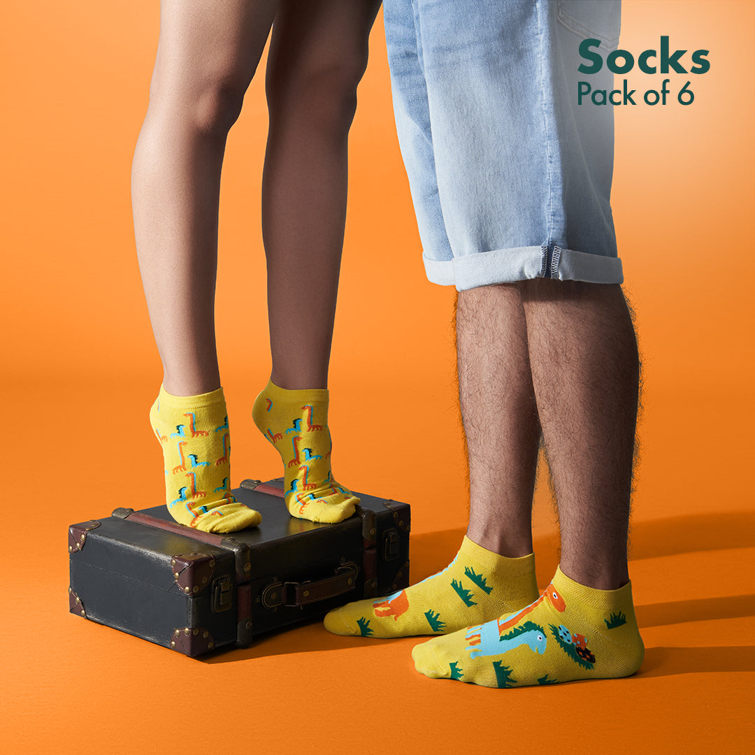 ANIMALholic Series 1 + Series 2! Unisex Socks, Ankle Length, Pack of 6