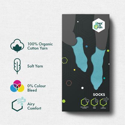 Minty Fresh! Unisex Socks, 100% Organic Cotton, Ankle Length, Pack of 1