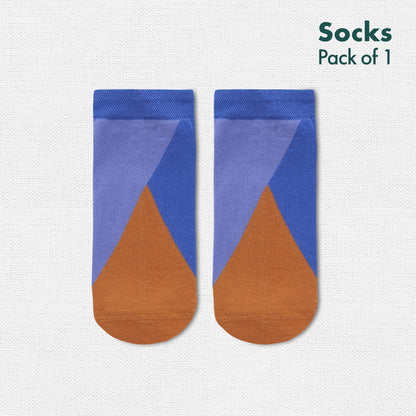 Orange'd! Unisex Socks, 100% Organic Cotton, Ankle Length, Pack of 1