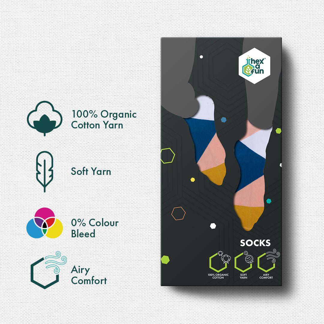 Criss Cross! Unisex Socks, 100% Organic Cotton, Crew Length, Pack of 1