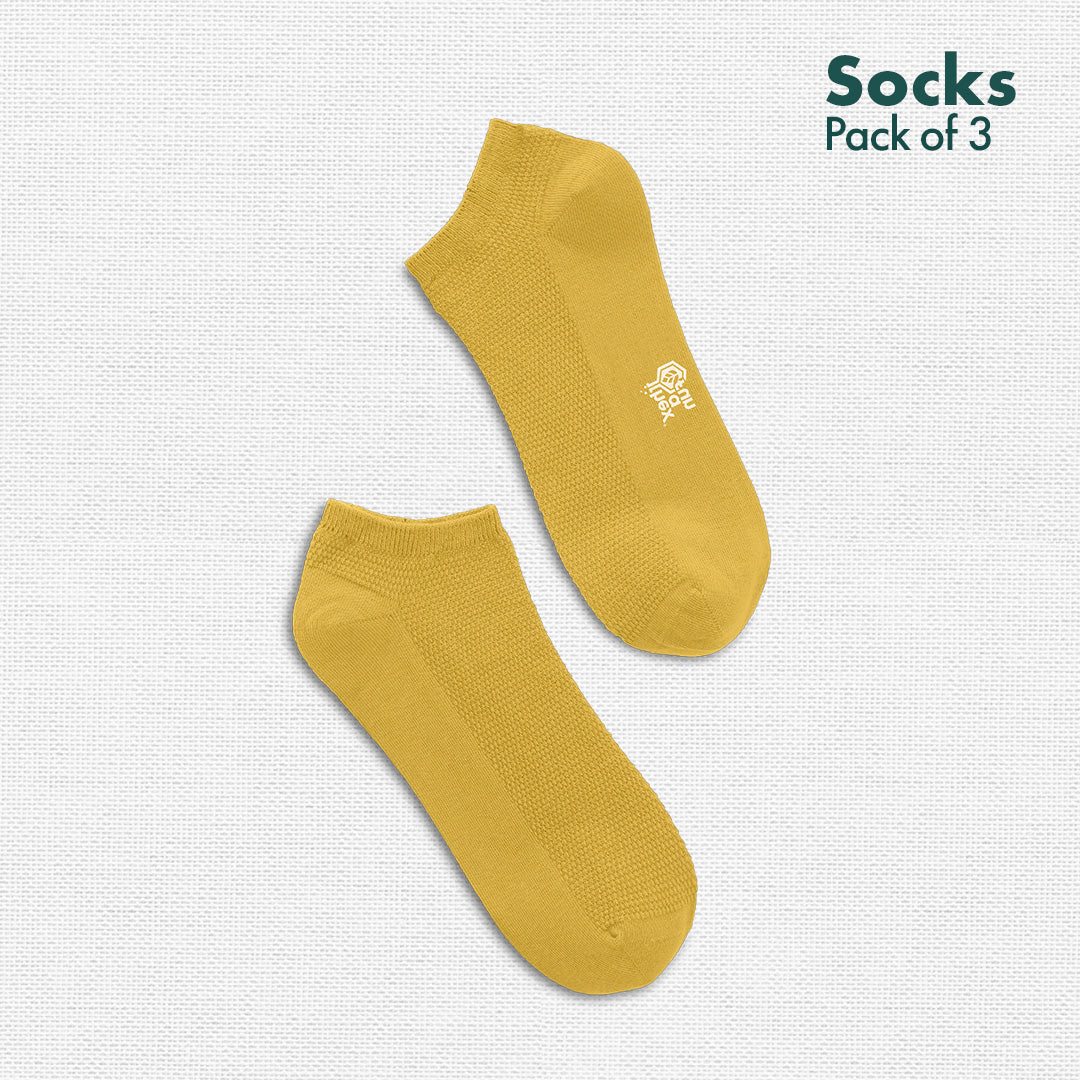 BRB! Bold Right back! Unisex Socks, 100% Organic Cotton, Ankle Length, Pack of 3