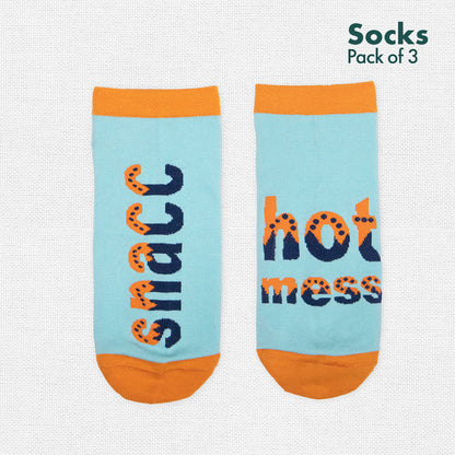 Wordle Series 1! Unisex Socks, 100% Organic Cotton, Ankle Length, Pack of 3
