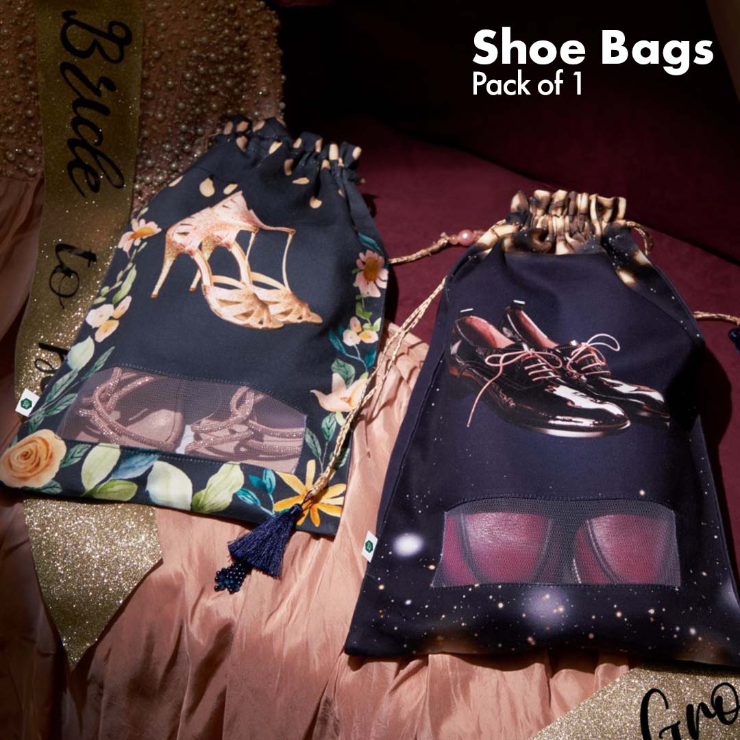 Sangeet Stasher! Men's Wedding Shoe Bag, 100% Organic Cotton, Pack of 1