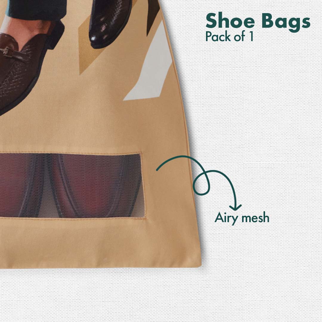 Mule-tipurpose! Men's Shoe Bag, 100% Organic Cotton, Pack of 1