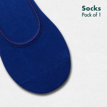 Electric-blued! Unisex Socks, 100% Organic Cotton, No Show, Pack of 1
