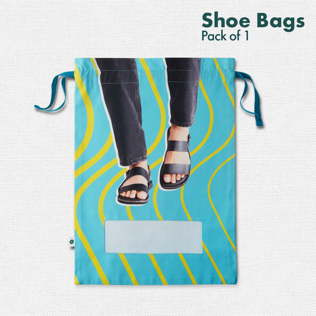 BTS! Behind The Sandals! Men's Shoe Bag, 100% Organic Cotton, Pack of 1