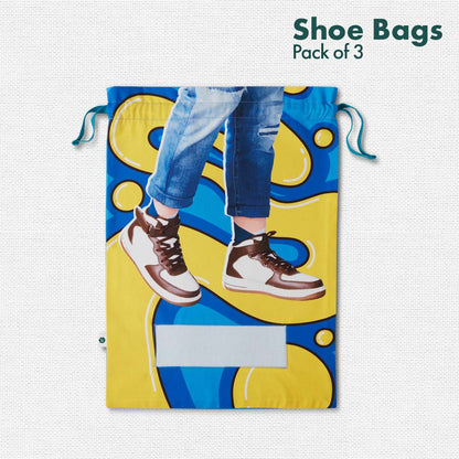 House Of Sneakers! Unisex Shoe Bags, 100% Organic Cotton, Pack of 3