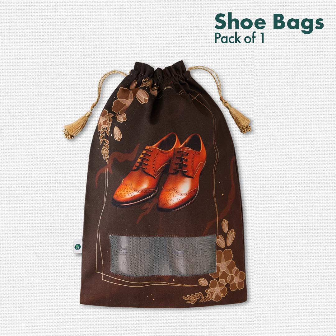 Big Day Boots! Men's Wedding Shoe Bag, 100% Organic Cotton, Pack of 1