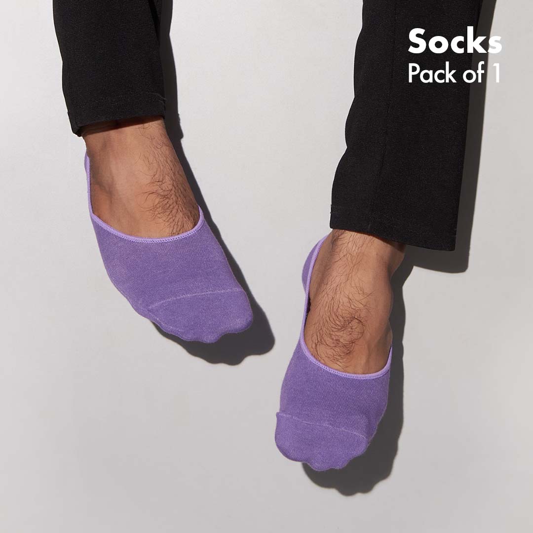 Purple Martini! Unisex Socks, 100% Organic Cotton, No Show, Pack of 1