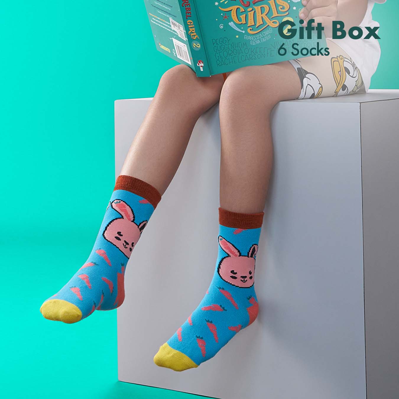 Lil'toe Ticklers! Unisex Kid's Socks, 100% Organic Cotton, Gift Box of 6