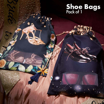 Dancing Toes! Women's Wedding Shoe Bag, 100% Organic Cotton, Pack of 1