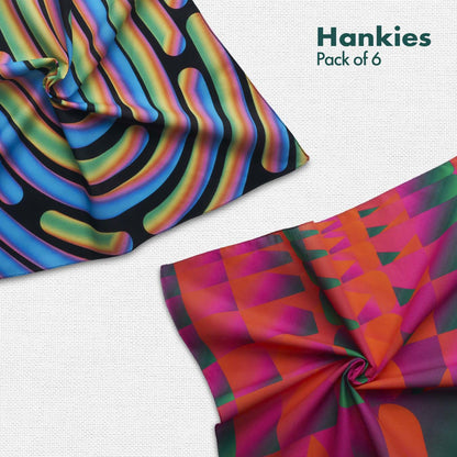 ASAP! As Abstract As Possible! Men's Hankies, 100% Organic Cotton, Pack of 6