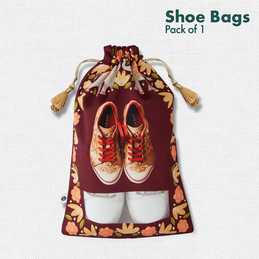 Bridal Kicks! Women's Wedding Shoe Bag, 100% Organic Cotton, Pack of 1