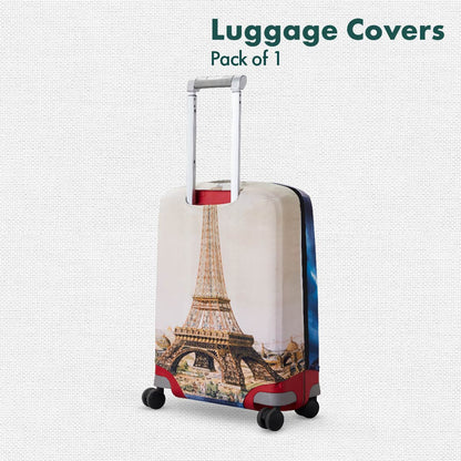 An Evening In Paris! Luggage Cover, 100% Organic Cotton Lycra, Large Size, Pack of 1