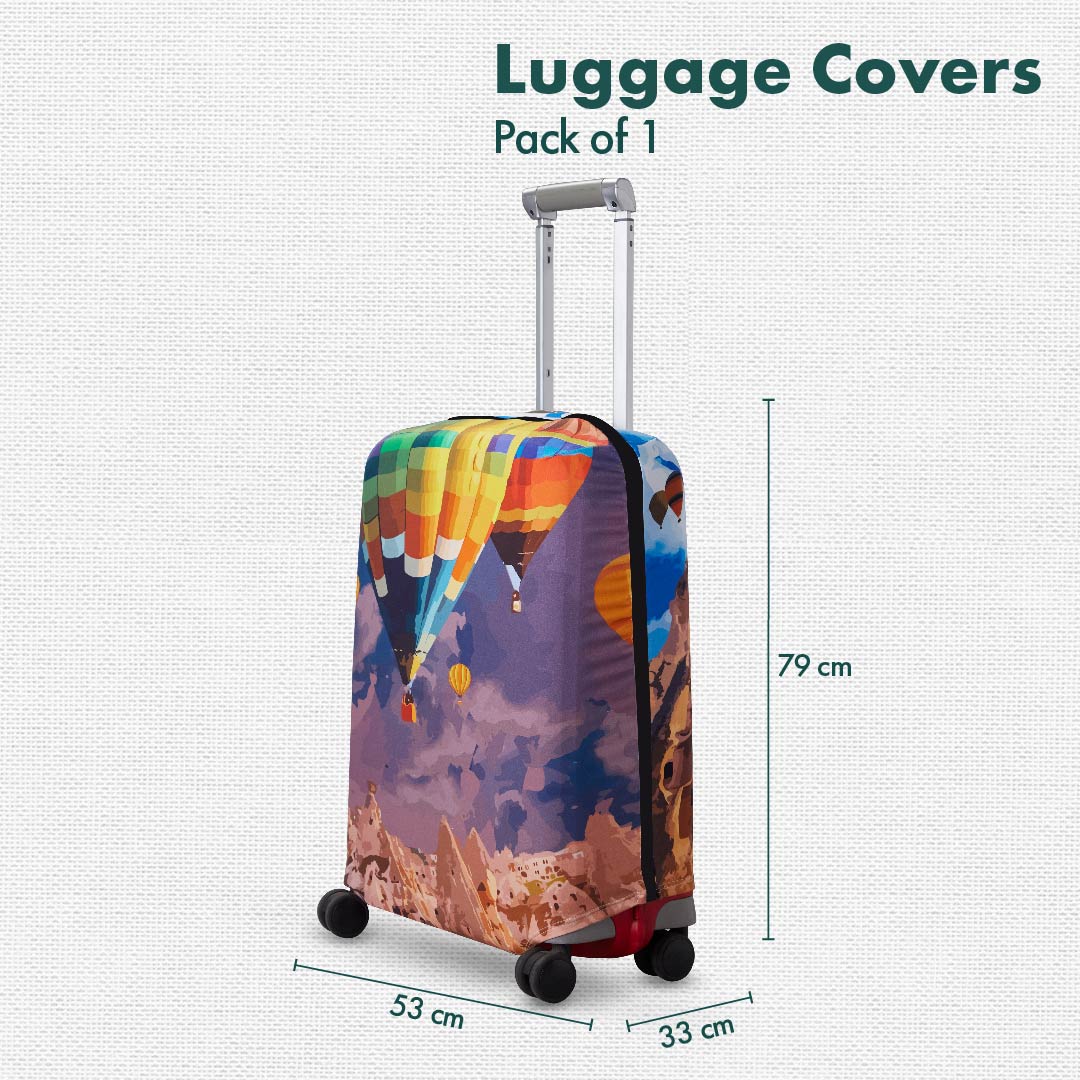 Turkish Delight! Luggage Cover, 100% Organic Cotton Lycra, Large Size, Pack of 1