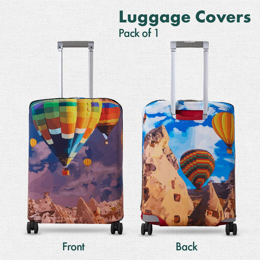Turkish Delight! Luggage Cover, 100% Organic Cotton Lycra, Medium Size, Pack of 1