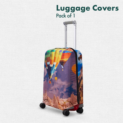 Turkish Delight! Luggage Cover, 100% Organic Cotton Lycra, Medium Size, Pack of 1