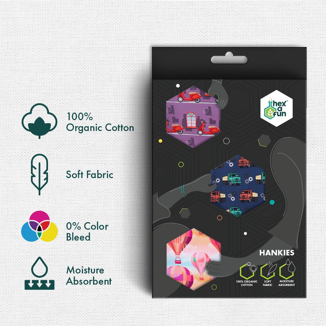 Shop Bucket List Men Hankies Online Vibrant & Funky Colors Pack of