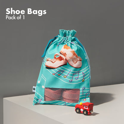 Break A Leg! Girl's Shoe Bag, 100% Organic Cotton, Pack of 1