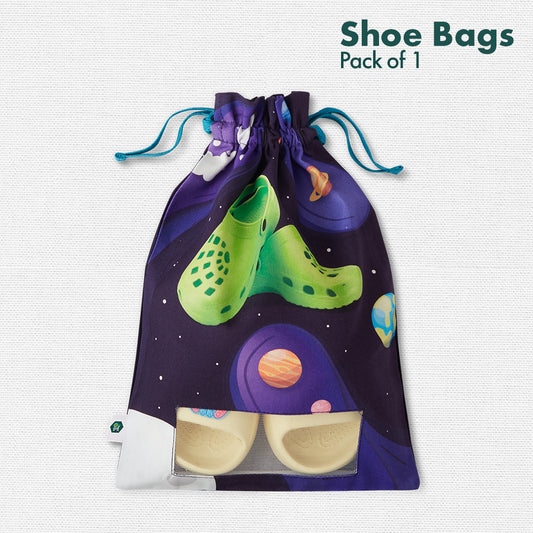 Croc-odile! Unisex Kid's Shoe Bag, 100% Organic Cotton, Pack of 1
