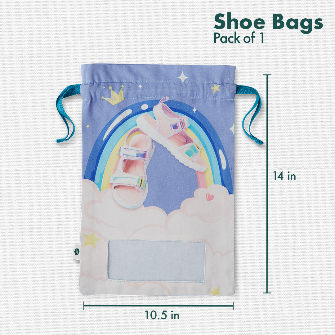 Flippy Floppy! Unisex Kid's Shoe Bag, 100% Organic Cotton, Pack of 1