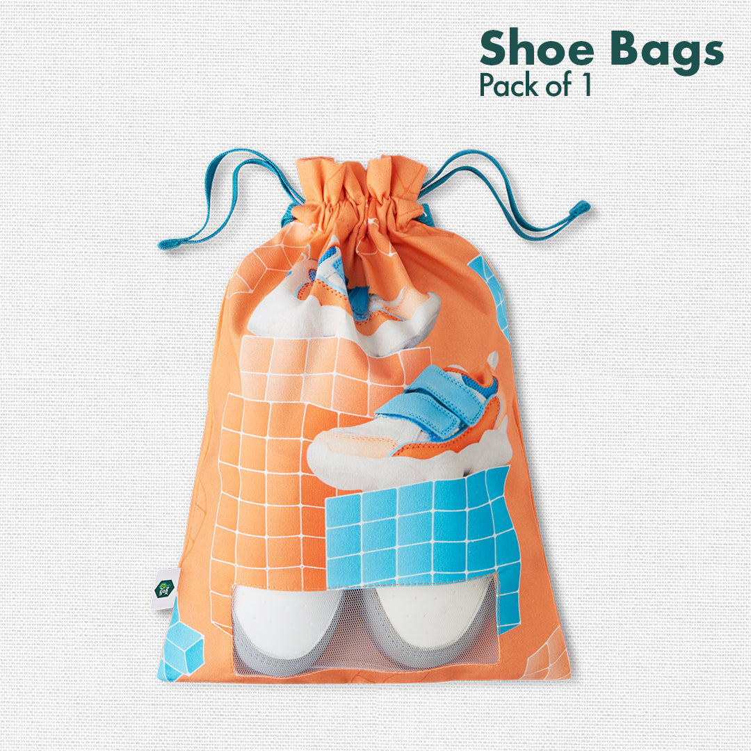 Sneaker Story! Unisex Kid's Shoe Bag, 100% Organic Cotton, Pack of 1