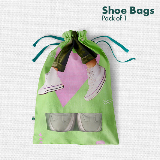 SNEAKERhead! Men's Shoe Bag, 100% Organic Cotton, Pack of 1
