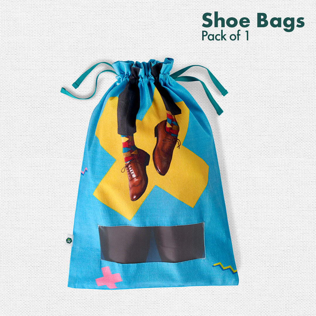 BOOT Up! Men's Shoe Bag, 100% Organic Cotton, Pack of 1