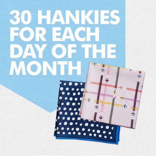 My HANKY Closet! Men's Hankies, Pack of 30 + Free Tin Box
