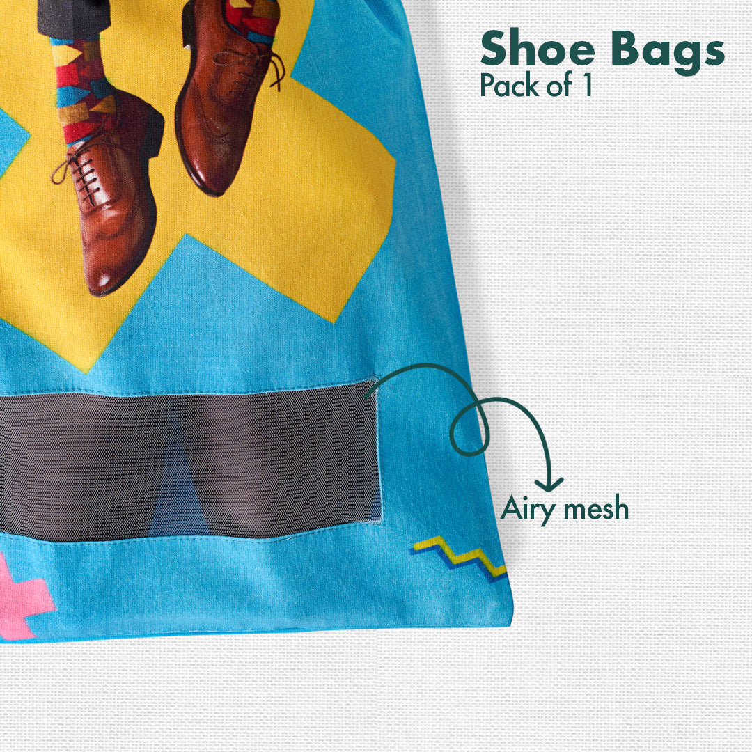 BOOT Up! Men's Shoe Bag, 100% Organic Cotton, Pack of 1