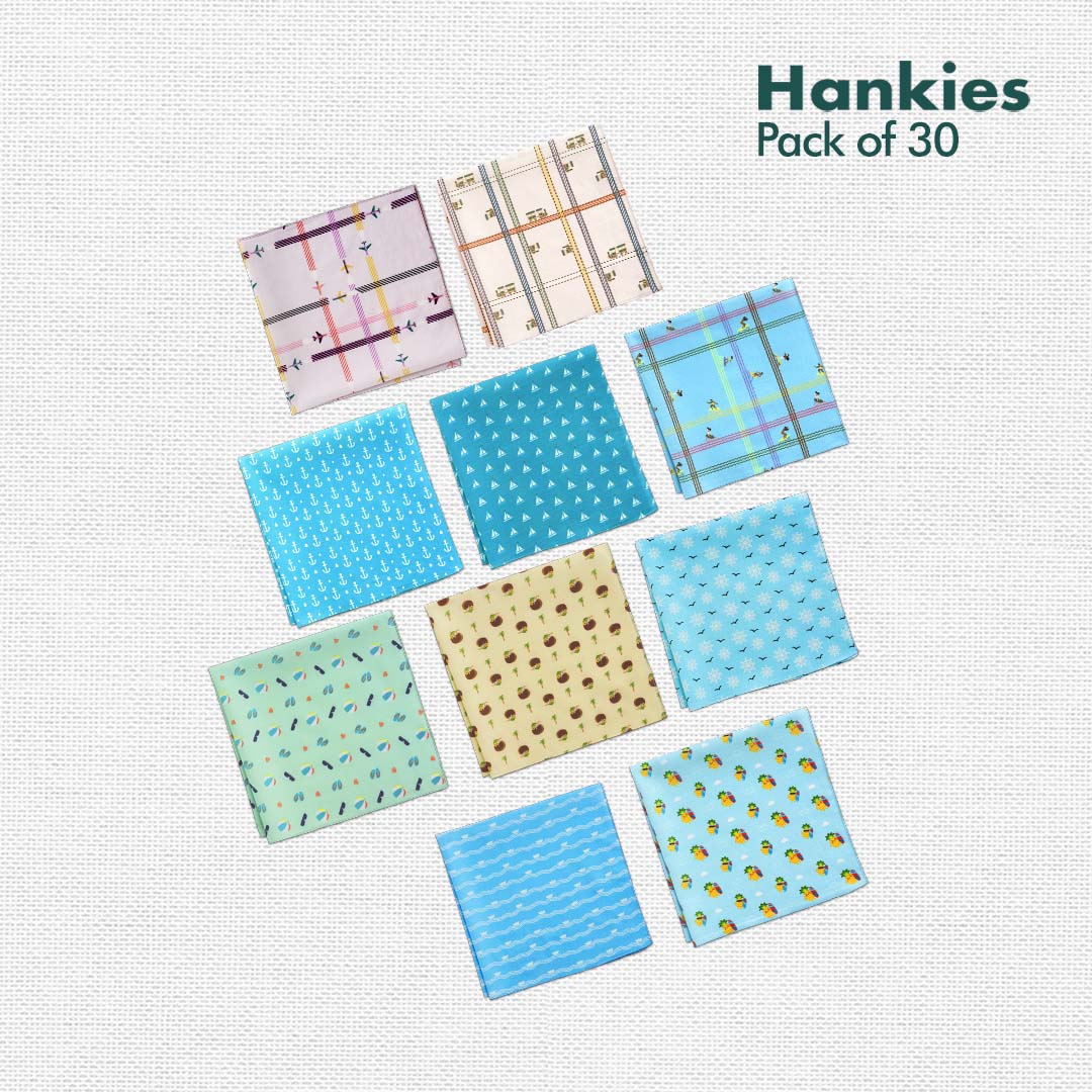 My HANKY Closet! Men's Hankies, Pack of 30 + Free Tin Box