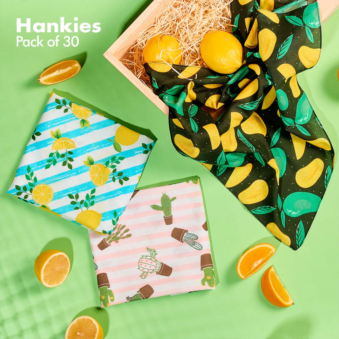 My HANKY Closet! Women's Hankies, Pack of 30 + Free Tin Box